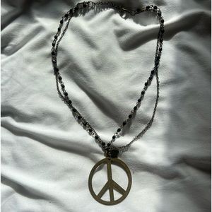 Vintage Boho Peace Sign Necklace